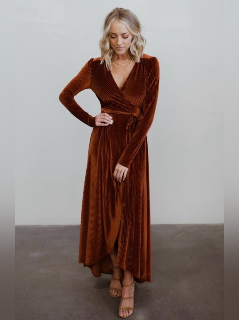 Baltic Born velvet wrap dress
